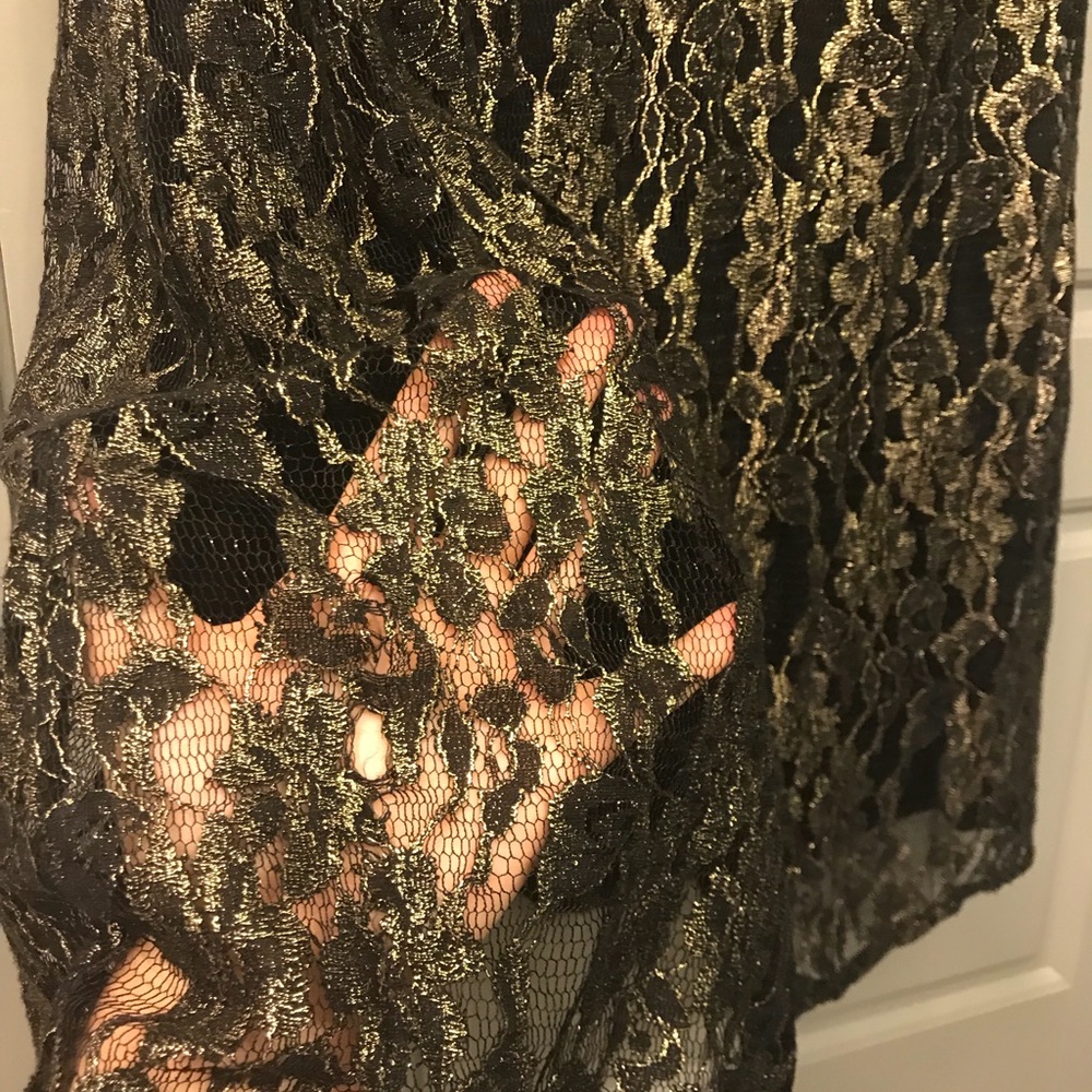 ASTR Gold Lace Dress - Picture 2 of 2